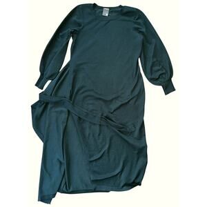 NWT Taylor Knit Faux Wrap Hunter Green Dress Women's XL